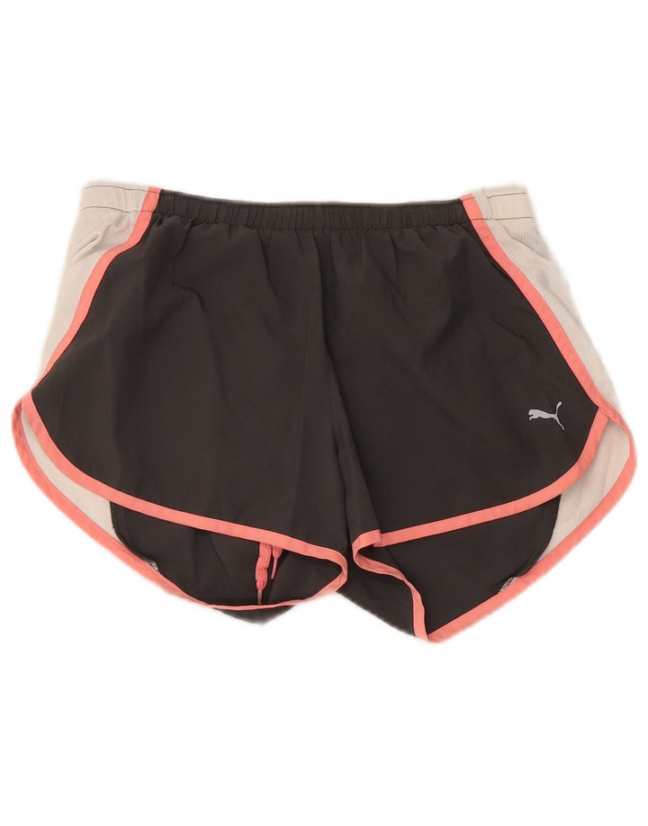 Pantaloni scurti sport PUMA pentru femei UK 10 Small Black Colorblock Poliester