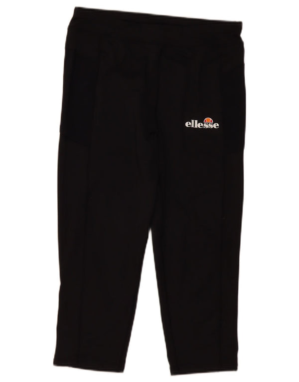 ELLESSE Leggings Capri pentru femei UK 10 Poliester negru mic