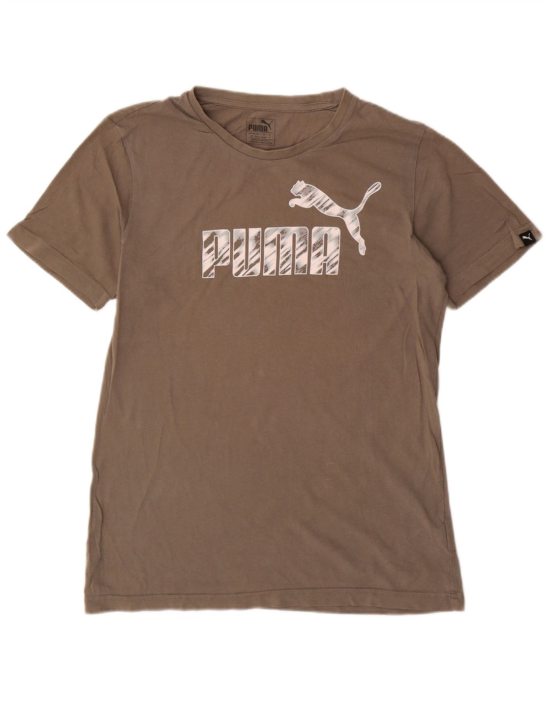 Tricou grafic Puma pentru bărbați Top mic, gri, bumbac