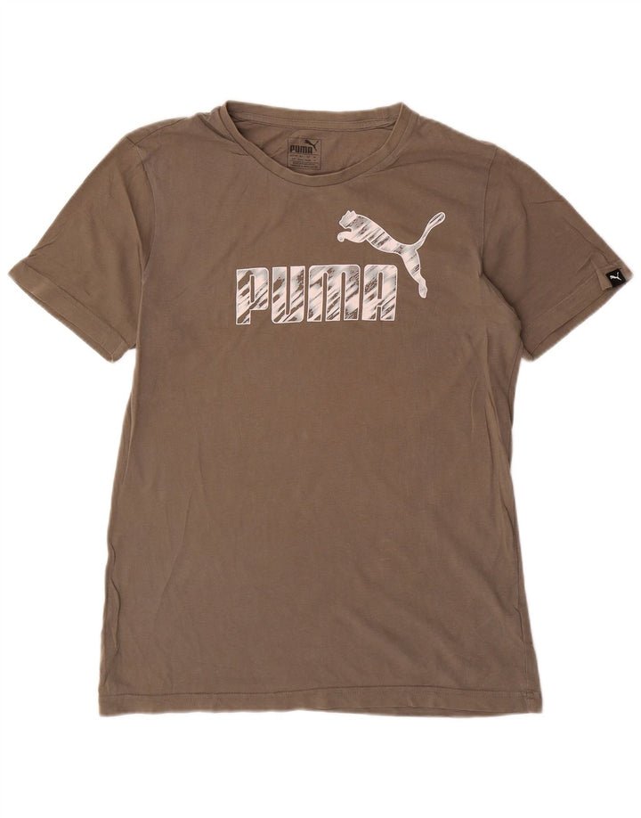 Tricou grafic Puma pentru bărbați Top mic, gri, bumbac