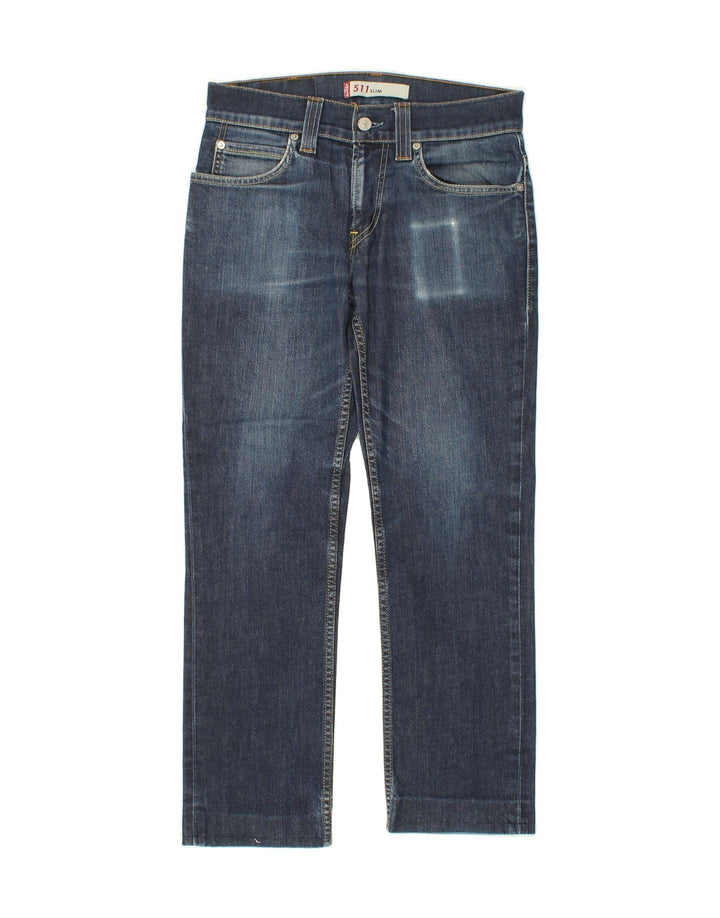 LEVI'S Womens 511 Slim Jeans W30 L26 Navy Blue Cotton Vintage Levi's and Second-Hand Levi's from Messina Hembry 