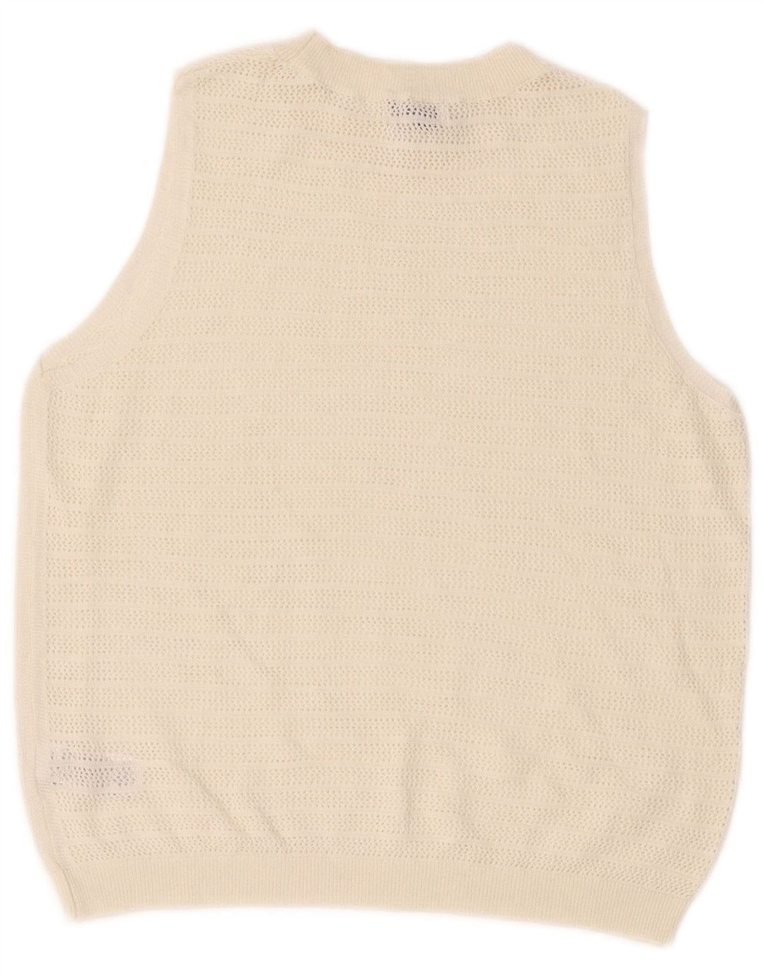 Marks & Spencer Womens Vest Tank Top UK 12 Medium Off White Poliester