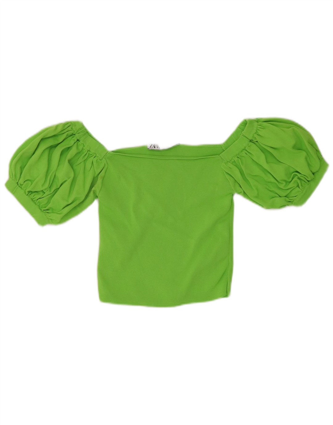 Top cu umeri decupați pentru femei Zara UK 12, viscoză verde medie