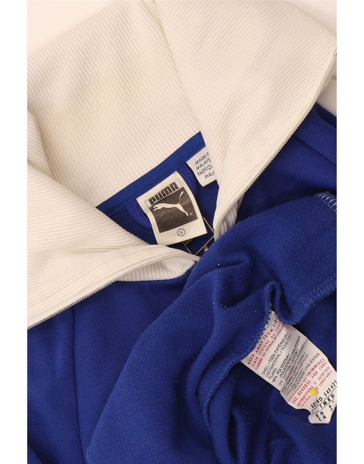 Jachetă de top pentru trening cu grafică Puma pentru bărbați, albastru, poliester color bloc