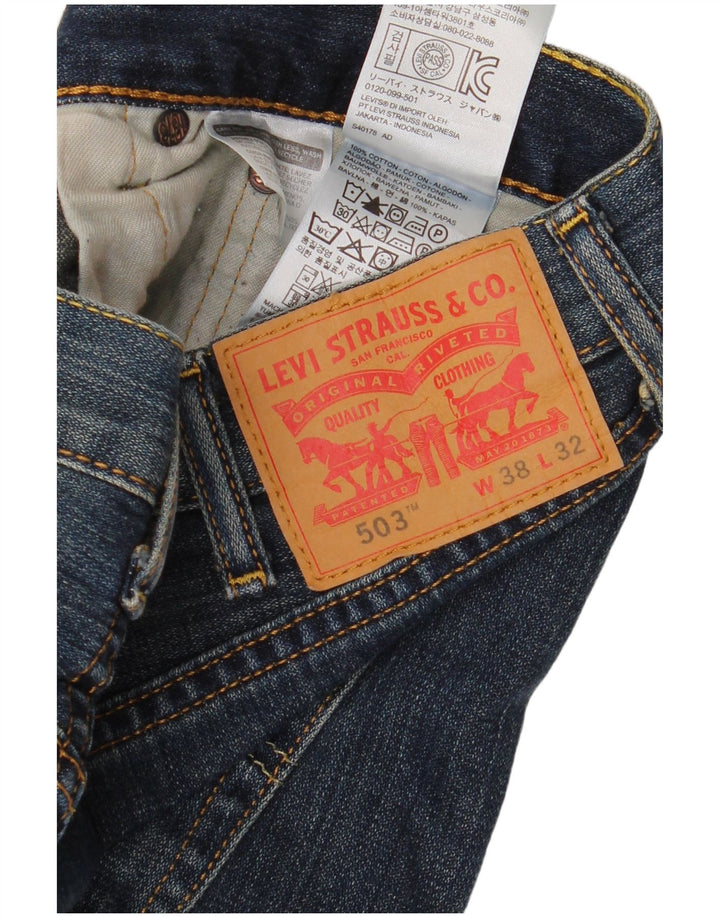 Blugi drepti pentru bărbați Levi's 503 W38 L32 Bumbac albastru