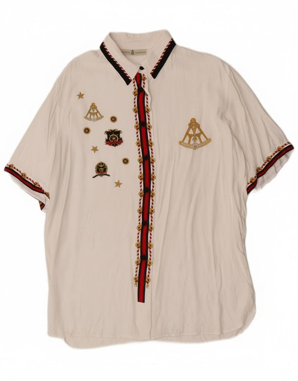 Bluză cămașă cu grafică pentru femei Marina Yachting UK 16 mare, albă, nautică