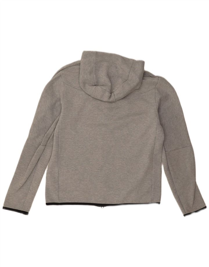 Pulover Nike pentru bărbați, cu fermoar, bumbac cu pete, gri mediu