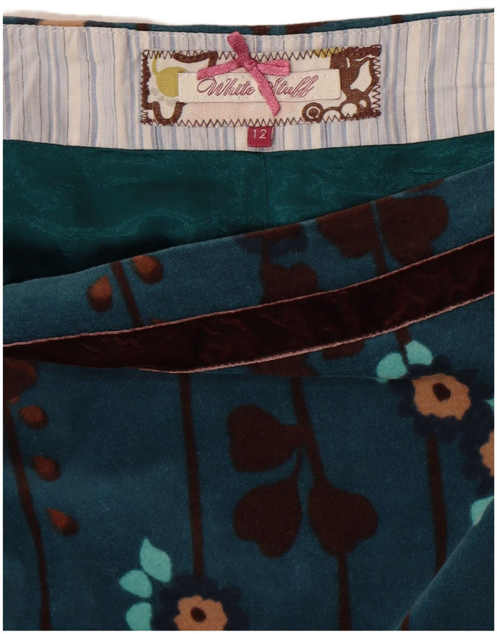 White Stuff Fusta A-Line pentru femei UK 12 Medium W30 Blue Floral