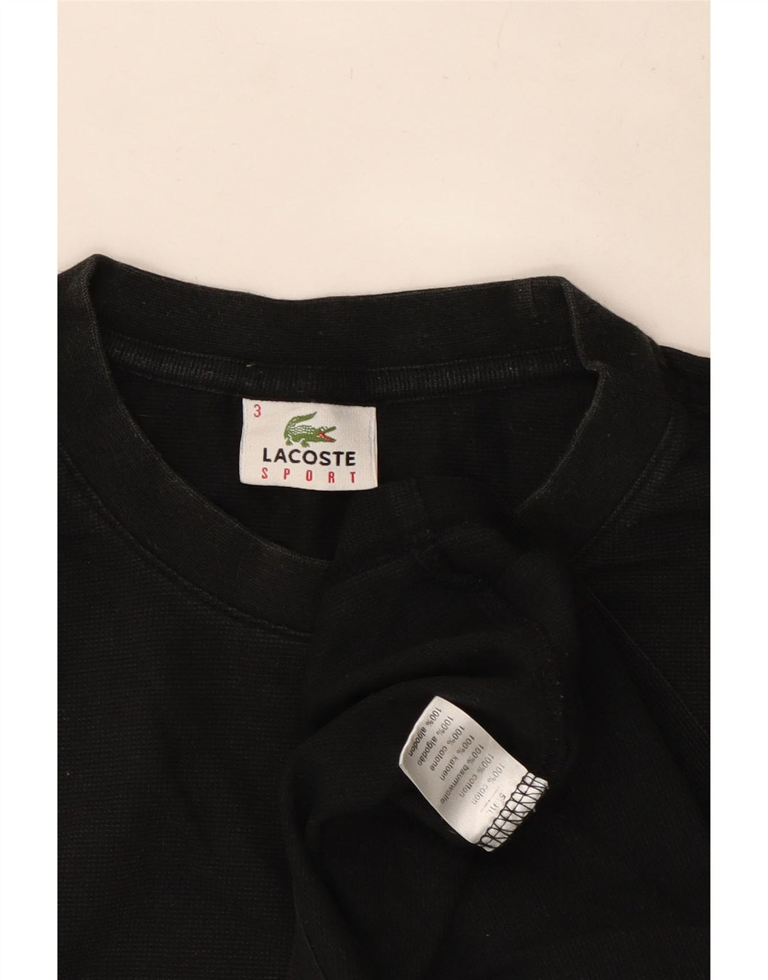 Tricou Lacoste Bărbați Top Marimea 3 Bumbac Negru Mic
