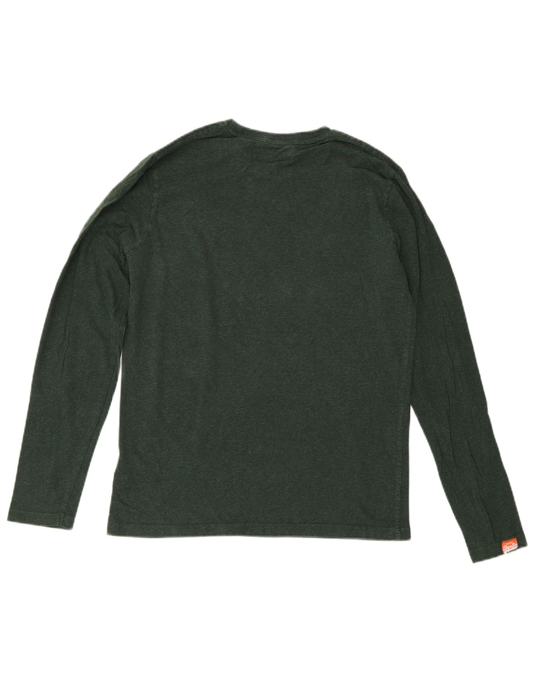 Top pentru bărbați Superdry cu mânecă lungă din bumbac verde mic