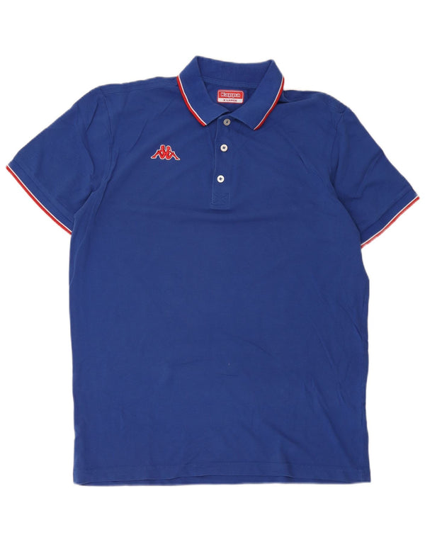 Cămașă polo pentru bărbați Kappa XL Bumbac albastru
