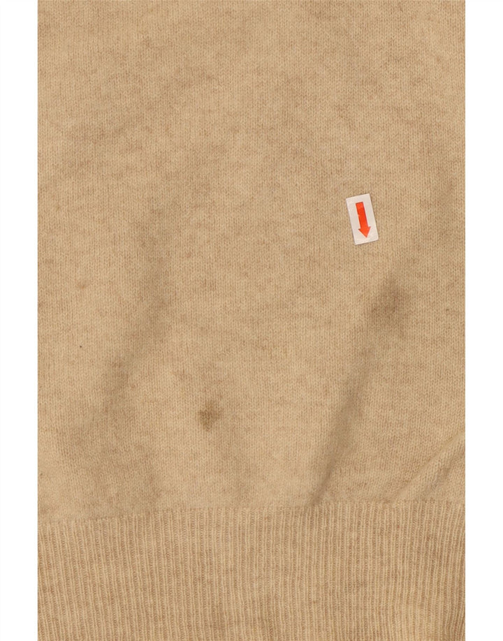 Pulover pentru damă Benetton cu gât crew, bej mediu