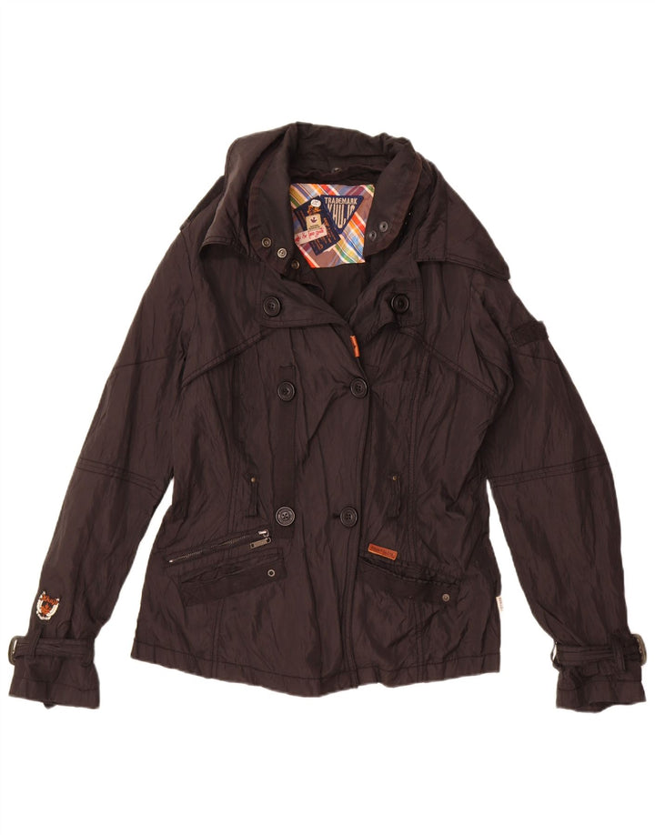 Jachetă de vânt pentru femei Trademark, cu două piept, UK 14 Medium Black