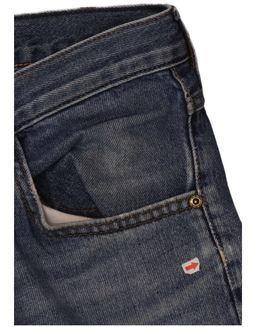 Pantaloni scurți de blugi pentru bărbați Lee, 5 buzunare, W31, bumbac albastru mediu