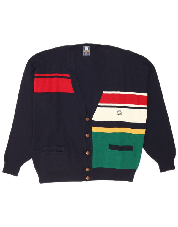Pulover Cardigan pentru bărbați White Sails XL Lână color-block bleumarin