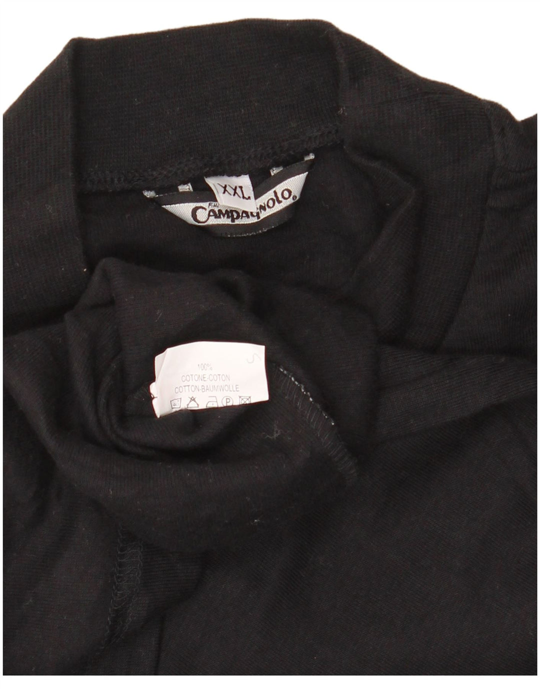 F.LLI CAMPAGNOLO Top pentru bărbați cu mânecă lungă 2XL bumbac negru