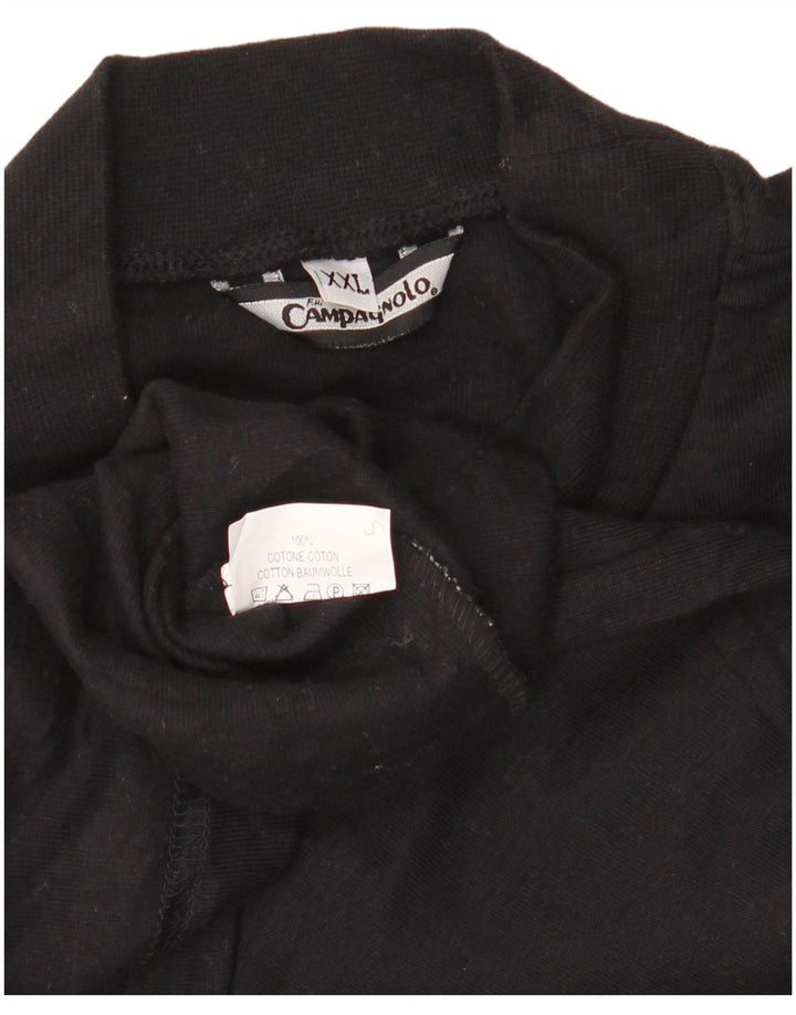 F.LLI CAMPAGNOLO Top pentru bărbați cu mânecă lungă 2XL bumbac negru