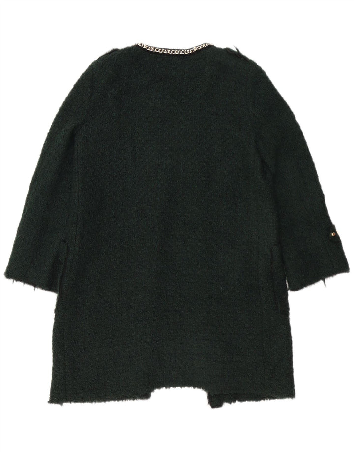 Pardesiu pentru femei Zara UK 16 mare, verde, acrilic