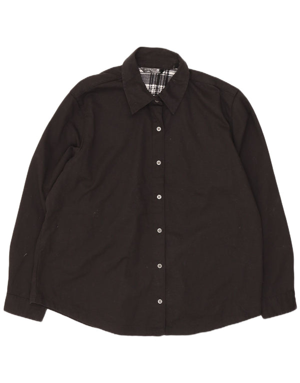 Cămașă Lee Lumberjack pentru femei, cu tăiere largă, UK 18 XL, bumbac negru