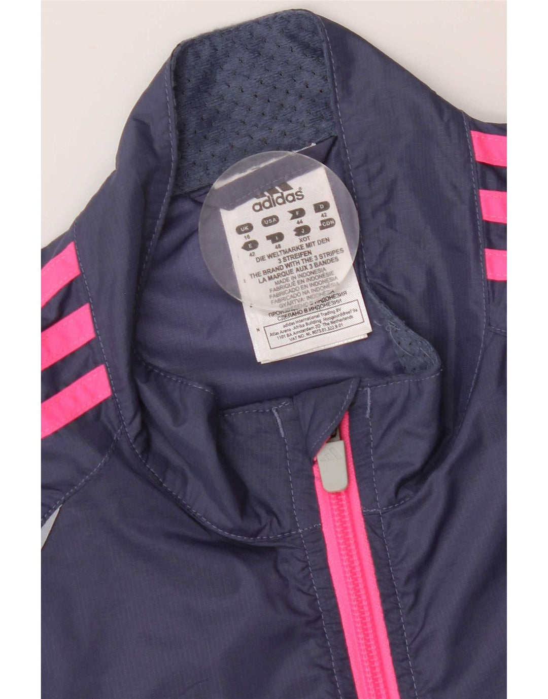 Jachetă de trening pentru femei Adidas UK 16, mare, albastru, nailon