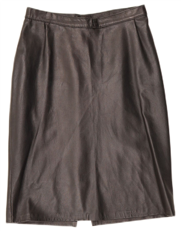 Fusta din piele vintage pentru femei W28 Medium Black