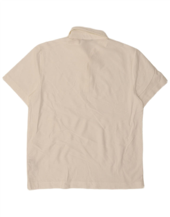 Tricou polo Massimo Dutti pentru bărbați, mare, alb, bumbac