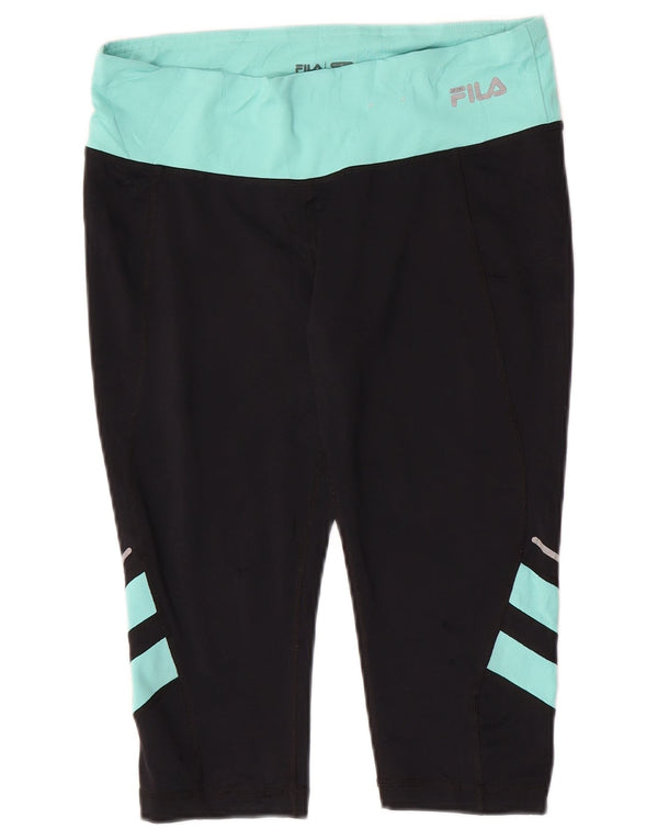 Leggings Capri Fila pentru femei UK 12 Medium Black Colorblock