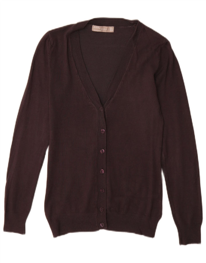 Pulover cardigan pentru femei Zara UK 12 Medium Gri Viscose