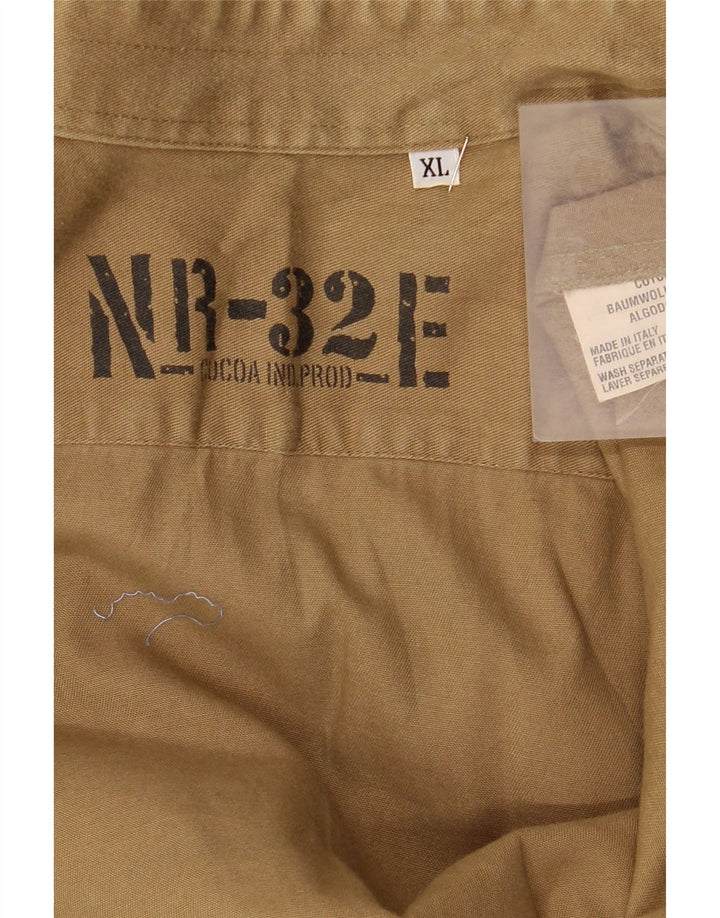 Cămașă militară fără mâneci vintage pentru bărbați, bumbac kaki XL