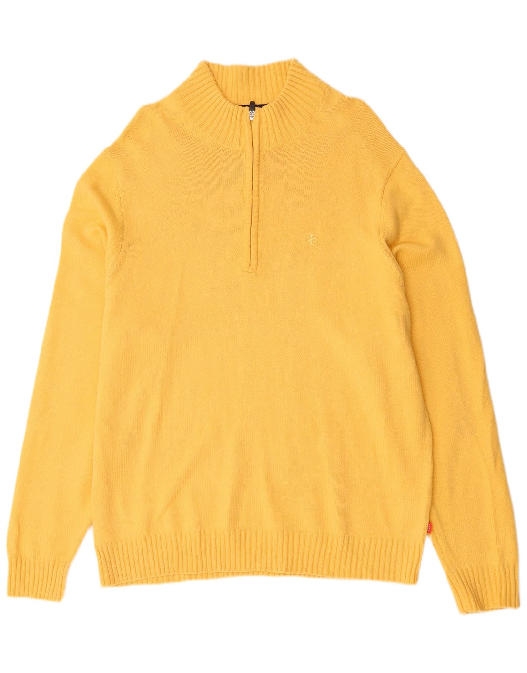 Pulover IZOD pentru bărbați, cu fermoar și gât, bumbac XL galben