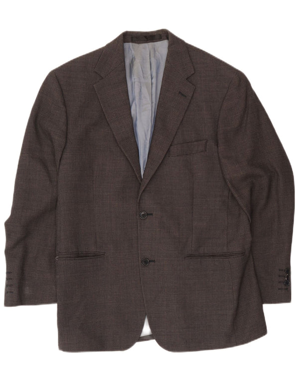 Jachetă pentru bărbați Marks & Spencer Blazer scurtă UK 40 Medium Bleumarin Check