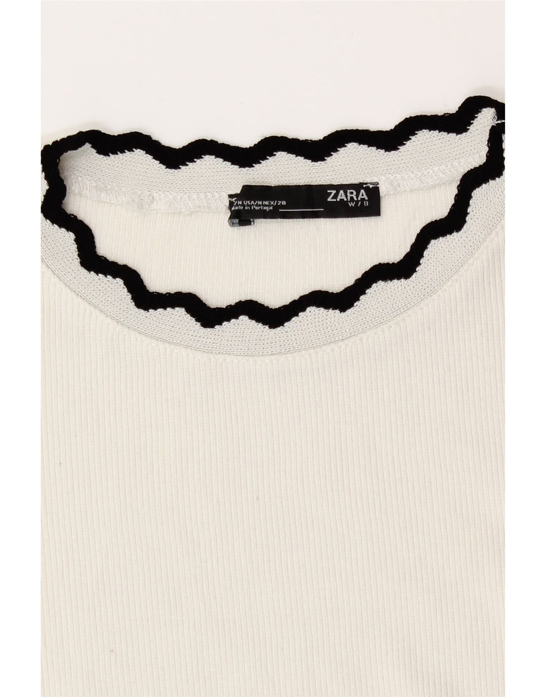 Crop Top pentru femei Zara cu mânecă lungă UK 12 Medium White