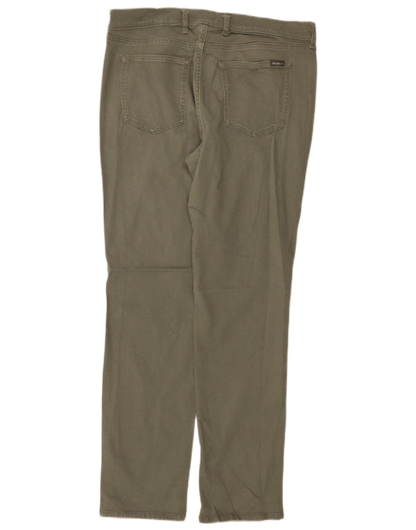 Eddie Bauer Pantaloni casual pentru femei, ușor curbate, US 14 XL W34 L30 kaki