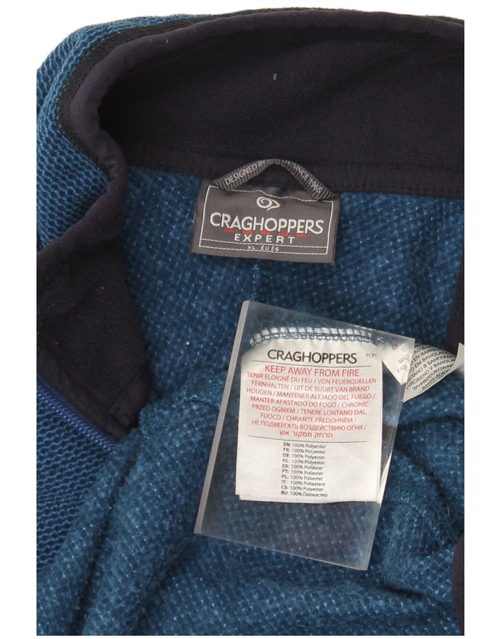 Pulover pentru bărbați CRAGHOPPERS, cu fermoar și gât, XL, poliester albastru