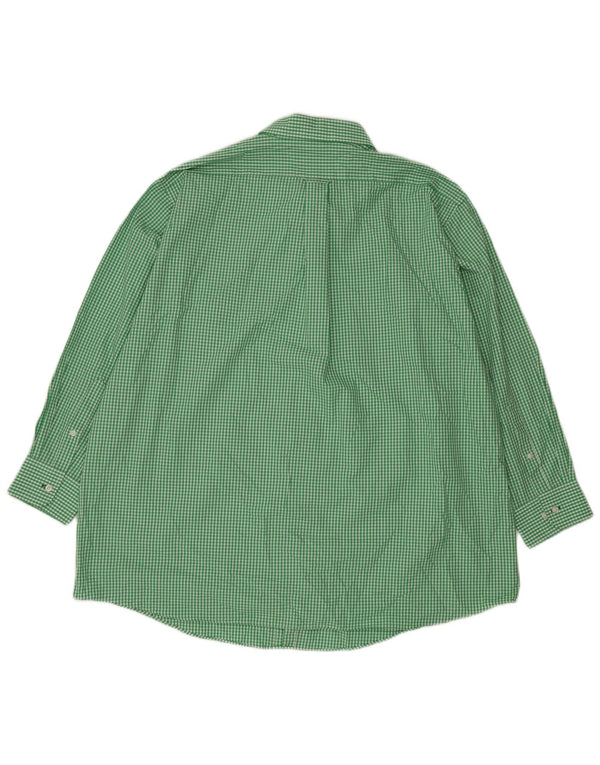 Cămașă IZOD pentru bărbați, mare, regulată, mărime 18 1/2 2XL, bumbac verde vichy