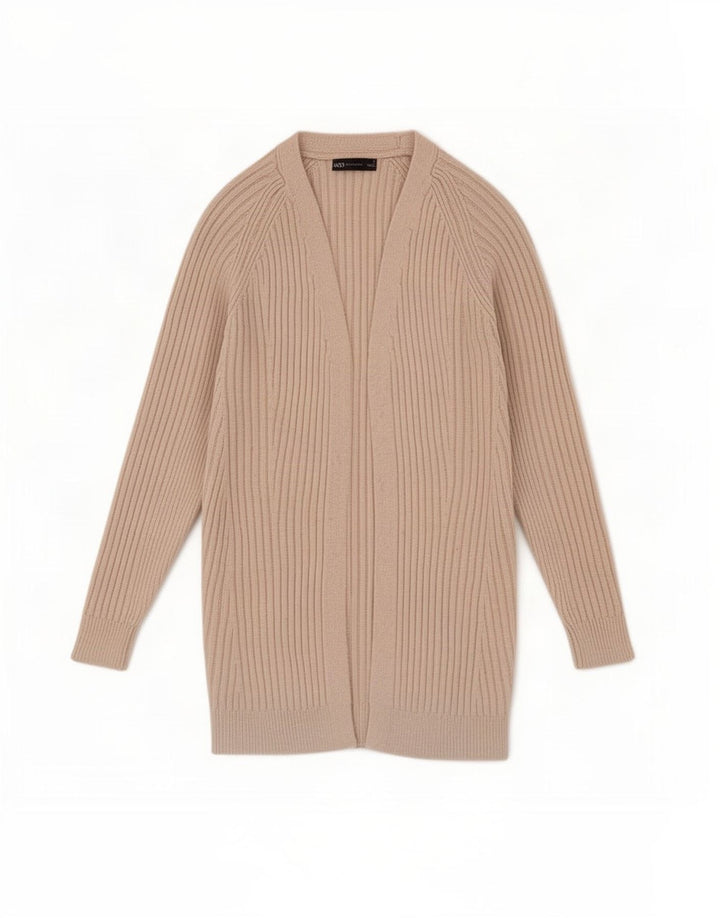 Pulover cardigan deschis pentru femei Marks & Spencer UK 10 mic poliester bej