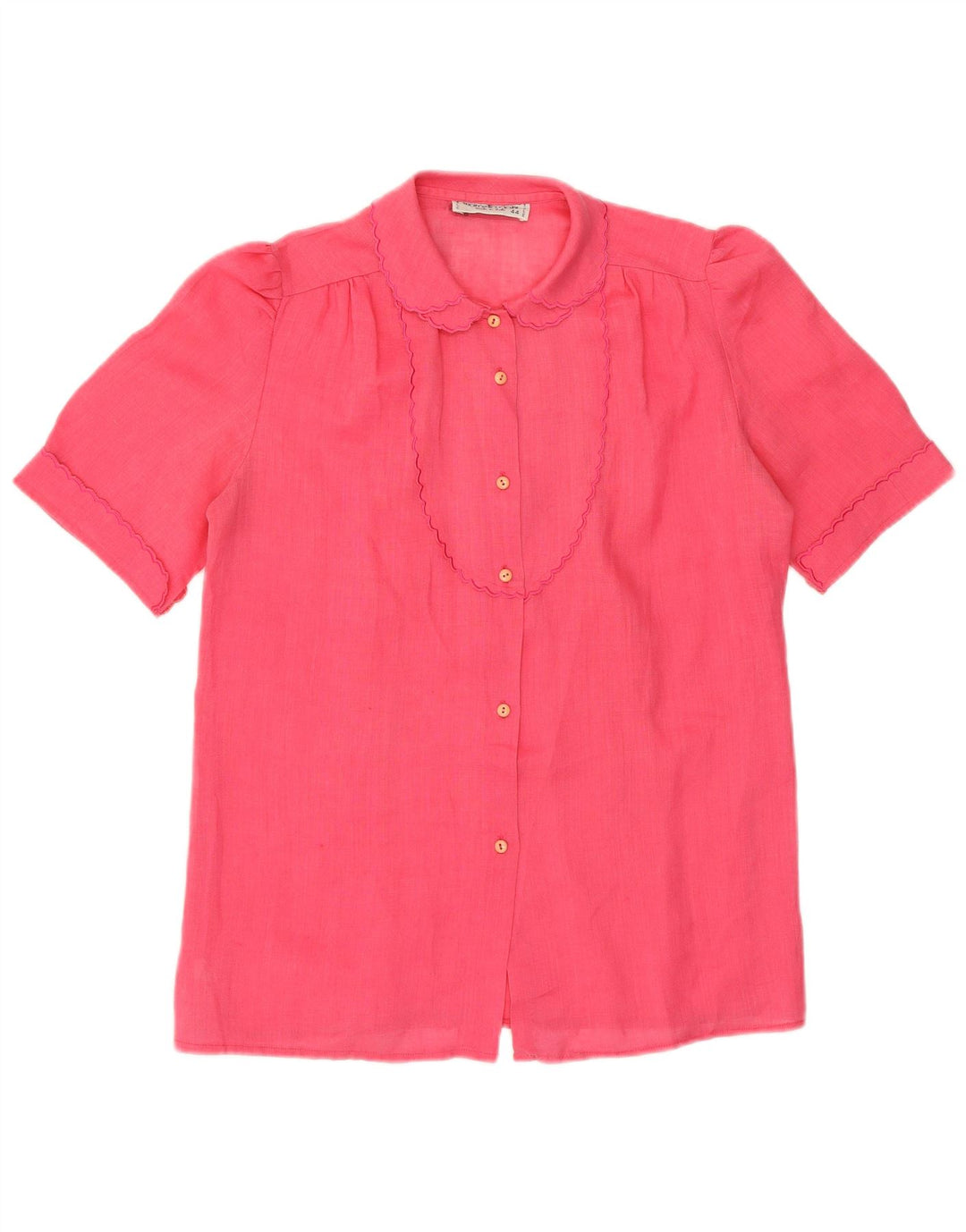 Bluză cămașă cu mânecă scurtă pentru femei VINTAGE IT 44 Roz mediu