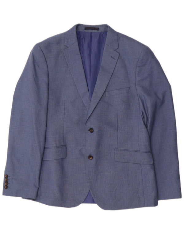 Jachetă pentru bărbați Marks & Spencer Tailored Fit cu 2 nasturi, UK 42, mare, albastru