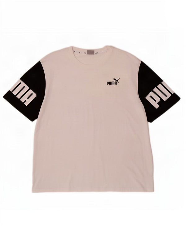 Tricou grafic Puma pentru bărbați Top 2XL, alb, bloc de culoare