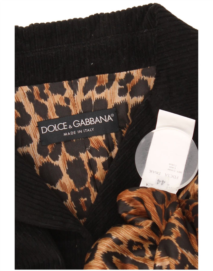 Palton pentru femei Dolce & Gabbana din velur IT 44 Medium Negru Bumbac Clasic