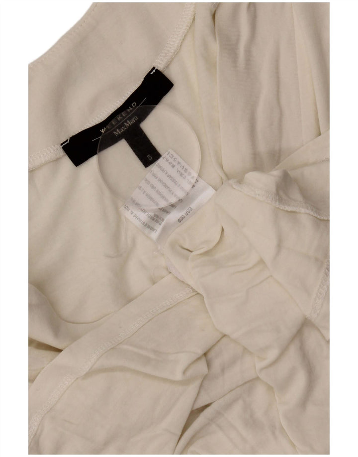 Bluză cu mâneci scurte de weekend pentru femei Max Mara Top UK 10 Small White