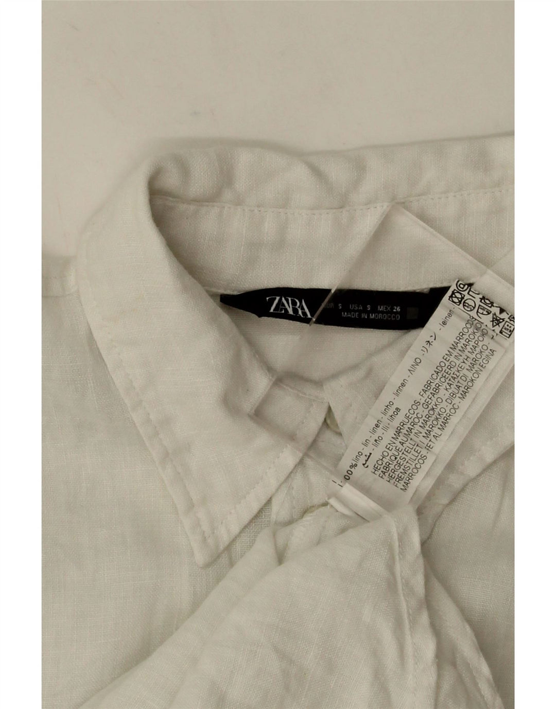 Cămașă supradimensionată pentru femei Zara UK 10 Small White In