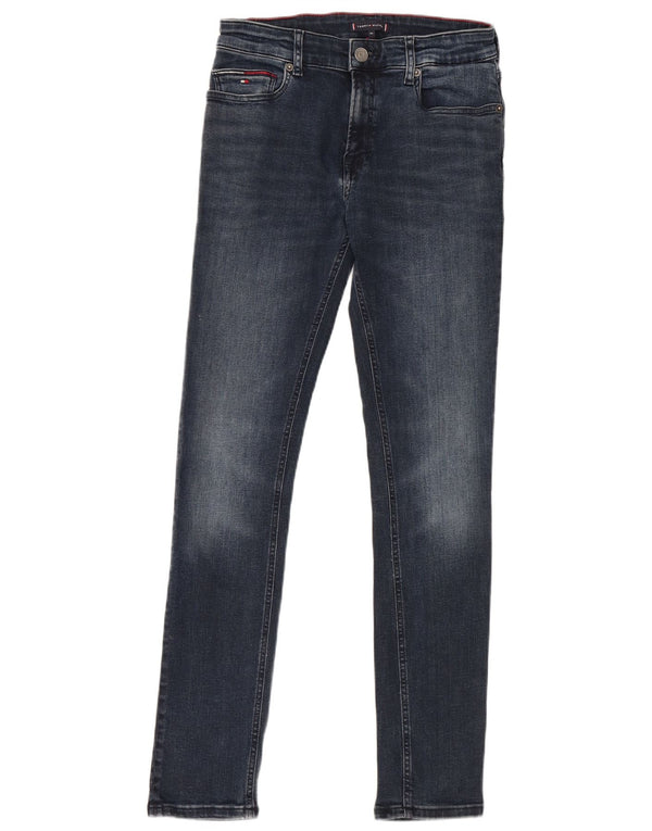 TOMMY HILFIGER Blugi skinny pentru fete 13-14 ani W28 L29 bleumarin bumbac
