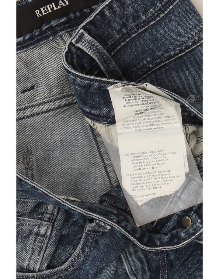Replay blugi slim pentru femei W34 L32 bumbac albastru