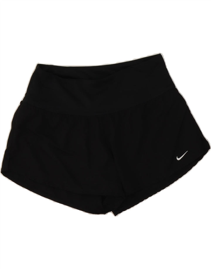 NIKE Womens Sport Shorts UK 14 Medium  Black Polyester Vintage Nike and Second-Hand Nike from Messina Hembry 