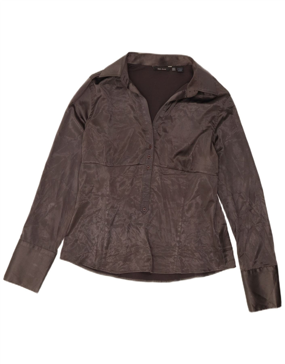 Bluză cămașă pulover pentru femei Zara UK 18 XL poliester gri