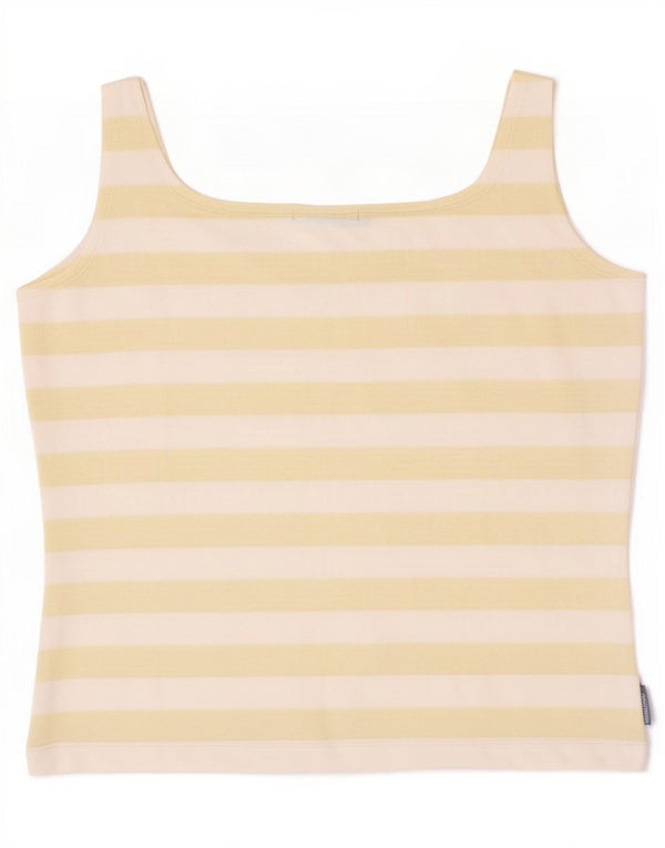 Marina Yachting Crop Cami Top pentru femei UK 18 XL, cu dungi galbene