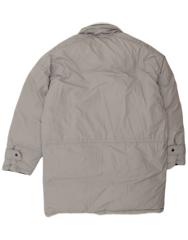 Palton căptușit pentru bărbați VINTAGE, cu o formă lejeră, UK 36, poliester, gri mic