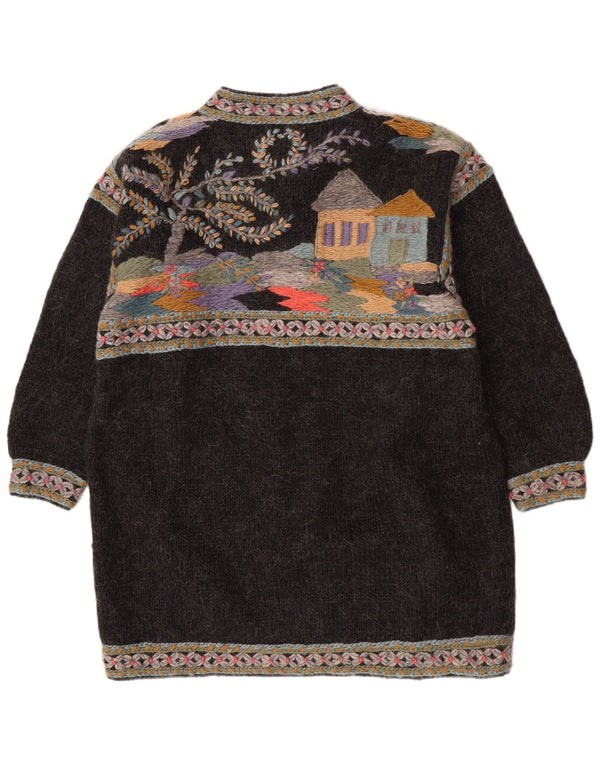 Pulover cardigan cu paragate pentru femei Icelandia, 16 mare, negru