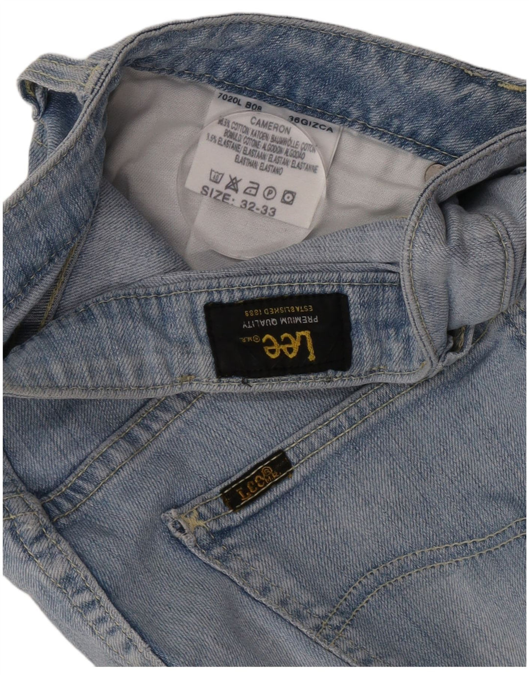Blugi Lee Cameron Straight pentru femei W32 L33 Bumbac albastru